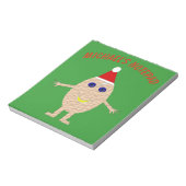 Funny Christmas Egg Custom Notepad Notizblock (Rotiert)
