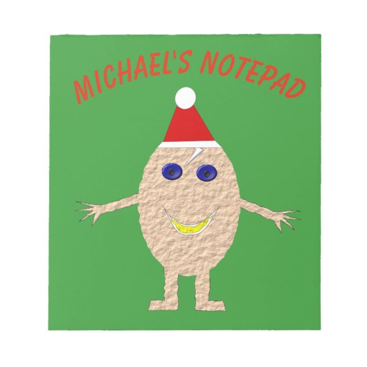 Funny Christmas Egg Custom Notepad Notizblock (Vorderseite)