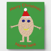 Funny Christmas Egg Custom Plaque Fotoplatte (Vorderseite)
