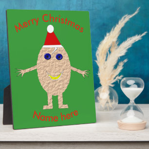 Funny Christmas Egg Custom Plaque Fotoplatte