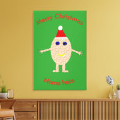 Funny Christmas Egg Custom Print Leinwanddruck (Insitu (Wohnzimmer))