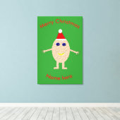 Funny Christmas Egg Custom Print Leinwanddruck (Insitu (Holzboden))