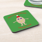 Funny Christmas Egg Custom Untersetzer (Linke Seite)