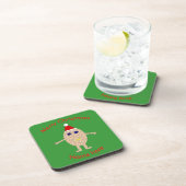 Funny Christmas Egg Custom Untersetzer (Rechte Seite)
