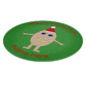 Funny Christmas Egg Cutting Board Schneidebrett (Ecke)