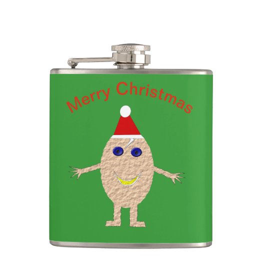 Funny Christmas Egg Flask Flachmann (Vorderseite)
