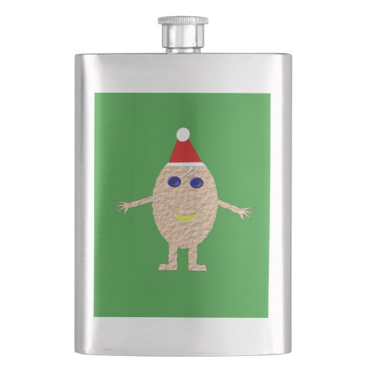 Funny Christmas Egg Flask Flachmann (Vorderseite)
