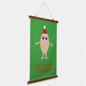 Funny Christmas Egg Funny Custom Wandteppich Mit Holzrahmen (Gewinkelt)