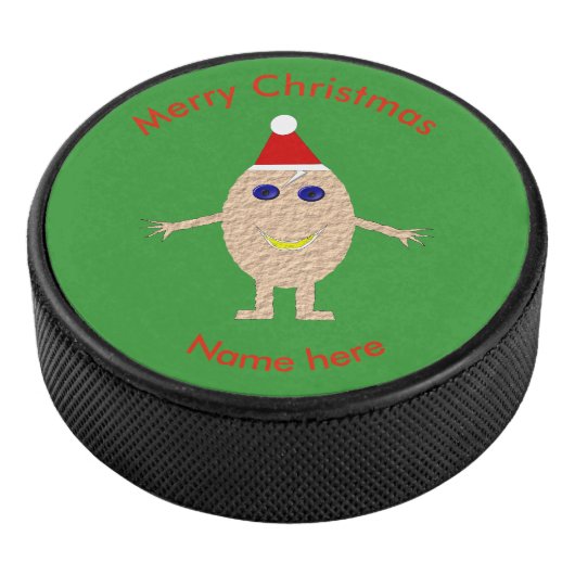 Funny Christmas Egg Hockey Puck (3/4)