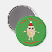 Funny Christmas Egg Magnet (Vorderseite/Rückseite)