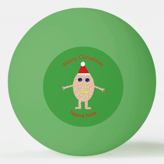 Funny Christmas Egg Ping Pong Ball Tischtennisball (Vorderseite)