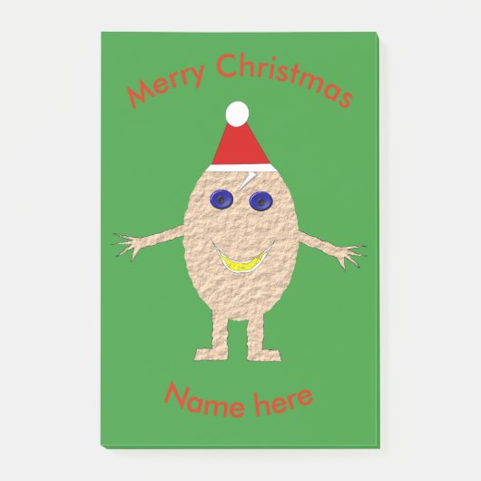 Funny Christmas Egg Post es notiert Pad Post-it Klebezettel (Vorderseite)