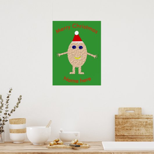 Funny Christmas Egg Poster (Küche)