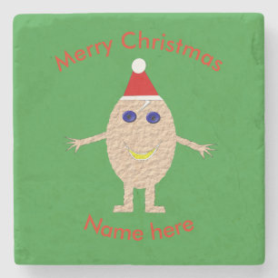 Funny Christmas Egg Steinuntersetzer