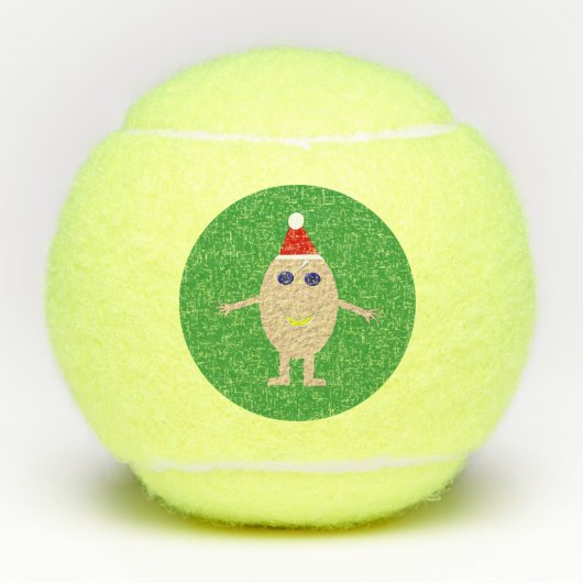 Funny Christmas Egg Tennisbälle (Vorderseite)
