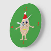 Funny Christmas Egg Wall Clock Große Wanduhr (Winkel)