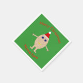 Funny Christmas Egge Paper Napkins Serviette (Ecke)