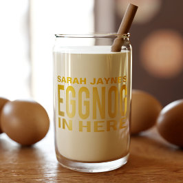 Funny Christmas Eggnog in Here Can Glass Dosenglas