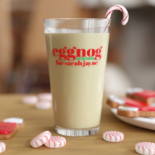 Funny Christmas Eggnog Season Holiday Glass Glas