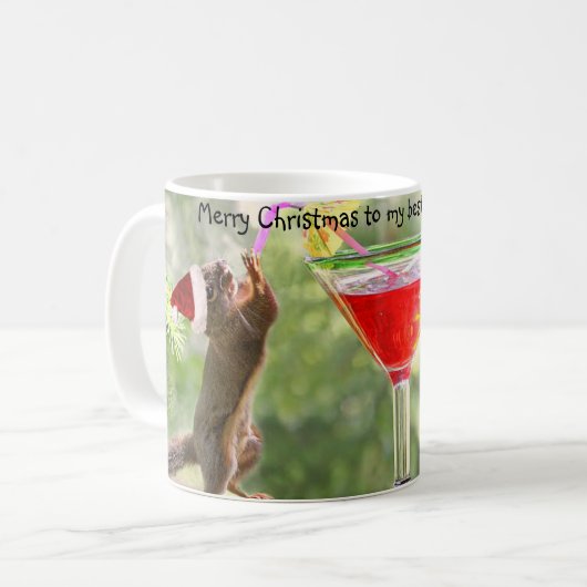 Funny Christmas Eichhörnchen Freunde Tasse maßgesc (Vorderseite Links)