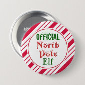 Funny Christmas Elf Button Button (Vorne & Hinten)