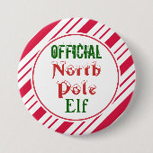 Funny Christmas Elf Button Button (Vorderseite)