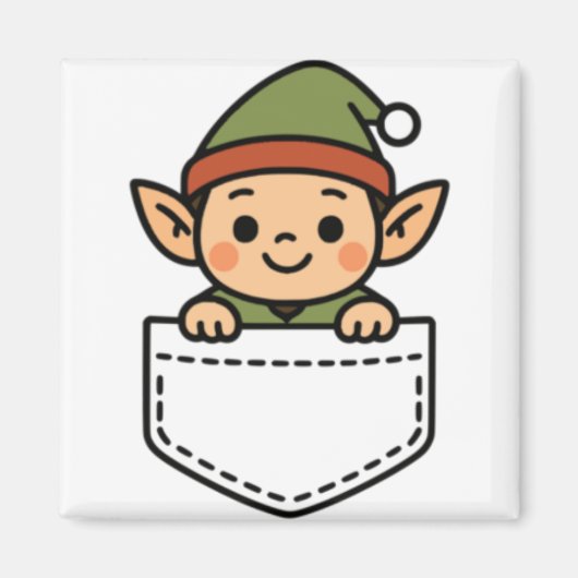 Funny Christmas Elf Cket Pal Santa S Elves Cute Magnet (Vorne)