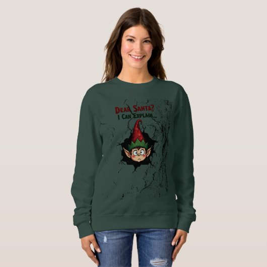 Funny Christmas Elf Design - Sw Sweatshirt (Vorne ganz)
