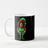 Funny Christmas Elf English Springer Spaniel Dog  Kaffeetasse (Links)