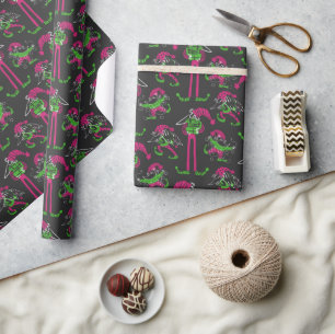 Funny Christmas Elf Gnome Geschenkpapier