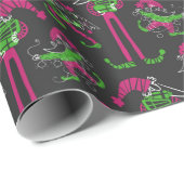 Funny Christmas Elf Gnome Geschenkpapier (Rolleneckpunkt)