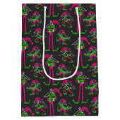 Funny Christmas Elf Gnome Mittlere Geschenktüte (Rückseite)