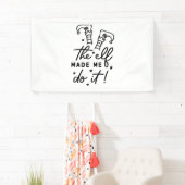 Funny Christmas Elf machte mich Do it Funny Retro Banner (Insitu)