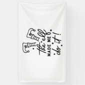 Funny Christmas Elf machte mich Do it Funny Retro Banner (Vertikal)