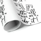 Funny Christmas Elf machte mich Do it Funny Retro Geschenkpapier (Rolleneckpunkt)