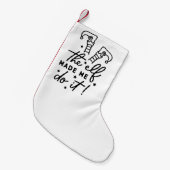 Funny Christmas Elf machte mich Do it Funny Retro Kleiner Weihnachtsstrumpf (Vorderansicht (hängend))