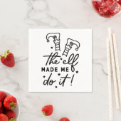 Funny Christmas Elf machte mich Do it Funny Retro Serviette (Beispiel)