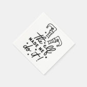 Funny Christmas Elf machte mich Do it Funny Retro Serviette (Ecke)