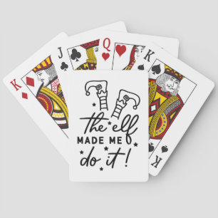 Funny Christmas Elf machte mich Do it Funny Retro Spielkarten
