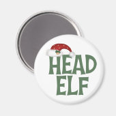 Funny Christmas Elf Magnet (Vorderseite/Rückseite)
