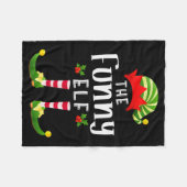 Funny Christmas Elf Matching Pajama X-mas Party Fleecedecke (Vorderseite (Horizontal))