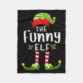 Funny Christmas Elf Matching Pajama X-mas Party Fleecedecke (Vorderseite)