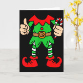 Funny Christmas Elf Outfit Costume Xmas Family Adu Karte (Gelbe Blume)