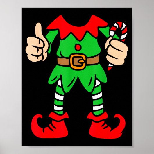 Funny Christmas Elf Outfit Costume Xmas Family Adu Poster (Vorne)
