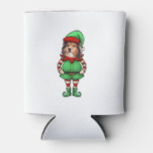 Funny Christmas Elf Shetland Sheepdog Dog Sheltie Dosenkühler (Vorderseite)