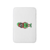 Funny Christmas Elf St Bernard Dog Saint Bernard Badematte (Vorderseite Vertikal)