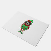 Funny Christmas Elf St Bernard Dog Saint Bernard Fußmatte (Schrägansicht)