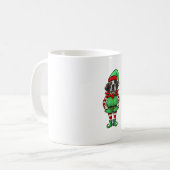 Funny Christmas Elf St Bernard Dog Saint Bernard Kaffeetasse (Vorderseite Links)