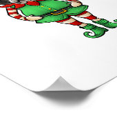 Funny Christmas Elf St Bernard Dog Saint Bernard Poster (Ecke)