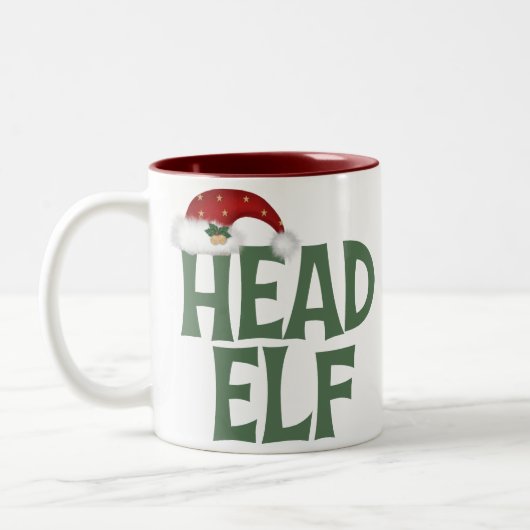 Funny Christmas Elf Tasse (Links)